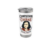 La compassion, c'est le courage Anne Frank 1929-1945 Gobelet isotherme en acier inoxydable double paroi