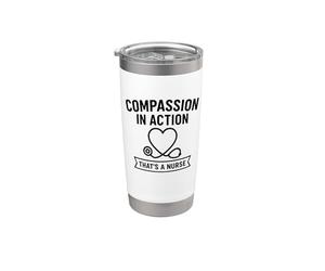 La compassion en action | Reconnaissance de la Journée internationale des infirmières Gobelet isotherme en acier inoxydable double paroi