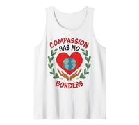 La Compassion n'a Pas de frontières, la Terre, Le cœur et la Paix Graphique Débardeur