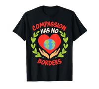 La Compassion n'a Pas de frontières, la Terre, Le cœur et la Paix Graphique T-Shirt