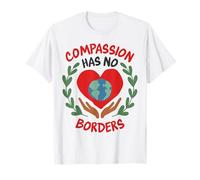 La Compassion n'a Pas de frontières, la Terre, Le cœur et la Paix Graphique T-Shirt
