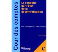 La conduite par l'état de la décentralisation - Collectif - Documentation Francaise - broché - Etude