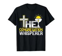 La Congrégation Whisperer Pastor Preacher Religious T-Shirt Graphique avec Valeur, Homme, Noir, M