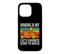 La consommation d'alcool est Le Sport préféré de Mon Chat à Regarder Coque pour iPhone 14 Pro Max