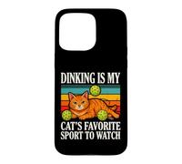 La consommation d'alcool est Le Sport préféré de Mon Chat à Regarder Coque pour iPhone 15 Pro Max