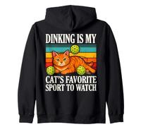 La consommation d'alcool est Le Sport préféré de Mon Chat à Regarder Sweat à Capuche