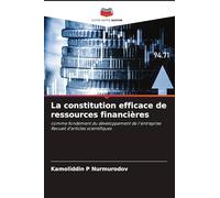 La constitution efficace de ressources financières: comme fondement du développement de l'entrepriseRecueil d'articles scientifiques