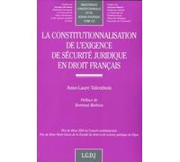 la constitutionnalisation de l'exigence de sécurité juridique en droit français (122)