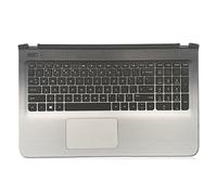 La coque Coquille autour du clavier C Coquille & Pavé tactile & clavier Pour HP Pavilion 15-P 15-p000 15-p100 15-p200 15-p300 15-p200 (Touch) 15-p074tx p098tx Argent Disposition en anglais américain Petite touche Entrée