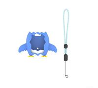 La coque en silicone pour Tamagotchi Paradise garantit la sécurité de l'appareil grâce à sa structure absorbant les chocs, sa barrière anti-poussière et sa portabilité à la lanière (bleu)