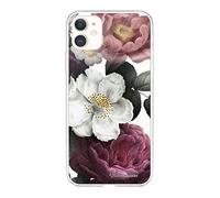 La Coque Francaise Coque Compatible avec iPhone 11 360 intégrale Coque Avant arrière Resistant Fine Protection Solide Housse Etui Transparente Fleurs Roses Motif Tendance