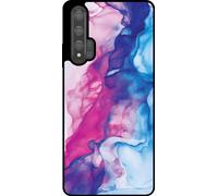 La coque Smartphonica convient pour Huawei Nova 5T avec impression de marbre bleu rose - Coque arrière en TPU bleu rosé Design marbré