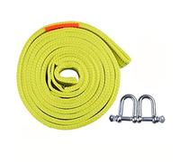 la corde, Corde de remorquage avec crochets de sécurité - Corde de remorquage d'urgence tout-terrain - Traction 5 tonnes - 4 mètres de long - Crochet en acier à griffe d'aigle / U en acier au carbone