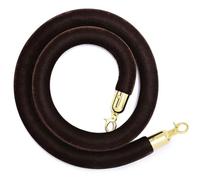 la corde de colonne de velours, Corde de barrière file d'attente avec mousqueton multicolore 0,9-1,5 m(Coffee,1.4M/4.6Ft)