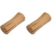 La cordeline 1000 Liens torsadés Twist Papier Kraft + Fil métal 10cm pour Sacs, sachets, Serre-câble, Naturelle (Lot de 2)