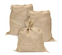 La Cordeline 3 Sacs Toile de Jute Naturelle 30 x 39 cm - Sac Réutilisable pour le stockage, Conservation, rangement Jardin, Cuisine, Déco