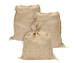 La Cordeline 3 Sacs Toile de Jute Naturelle 30 x 39 cm - Sac Réutilisable pour le stockage, Conservation, rangement Jardin, Cuisine, Déco
