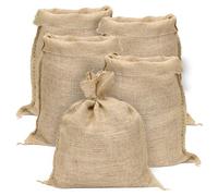 La Cordeline 5 Sacs Toile de Jute Naturelle 30 x 39 cm - Sac Réutilisable pour le stockage, Conservation, rangement Jardin, Cuisine, Déco