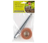 La cordeline Barrière Anti-Limace Naturel Filet de Cuivre 2cm x 8M avec 8 piquets Métal Galvanisé CJN12A
