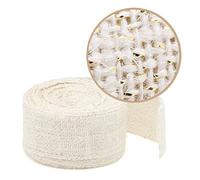 La cordeline BJ106BLU Bande de jute lurex blanc doré, longueur 10 mètres, largeur 6 cm, pour loisirs créatifs et décoration 16 x 5 x 16 cm