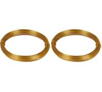 La Cordeline Fil Métallique Souple Doré 0.7mm 30 mètres, Flexible et Souple pour loisirs Créatifs, DIY, Bijoux, Bricolage (Lot de 2)
