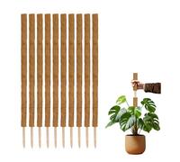 La Cordeline Lot 10 Tuteurs Plante Grimpante 120 cm, Support Coco Naturel, Extension tuteur pour Monstera, Jardin, Plante Maison, Marron