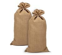 La Cordeline Lot 2 Sacs Toile Jute 35 x 85 cm 305 gr/m², 15 kg - Idéal pour stocker, transporter vos récoltes, déchets verts