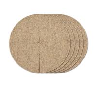 La Cordeline Lot 5 Disques de Paillage Naturel 30cm en Feutre de Chanvre 600 g/m² - Protection Contre Les Mauvaises Herbes, Le Froid et l’Évaporation, Marron
