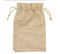 La Cordeline - Lot de 10 Sacs Tissus avec Cordon 9.5×14.5 cm - Pochons Cadeaux Coloris Lin - Sachets Dragées Mariage, Baptême, Anniversaire - Petits Sacs Multi-Usages