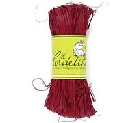 La Cordeline Raphia Naturel Coloris Rouge Framboise 50 g
