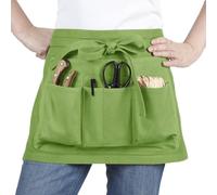 La cordeline Tablier Court Multipoches Jardinage & Bricolage - Coton épais Résistant - Taille Réglable Mixte - Vert Olive