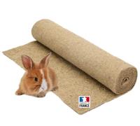 La cordeline Tapis Litière Chanvre pour rongeurs 50 cm x 2 m - pour Lapins, Cochon d'Inde.., Naturel