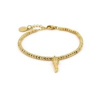 LA CORNE ITALIENNE Bracelet L'Iconica Mixte Perles en acier Argenté Corno Corona Acier (Acier doré Corne Dorée)