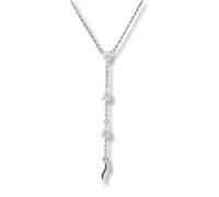 LA CORNE ITALIENNE Collier Vabbe Chaîne cravate en Acier Corne en acier et trois Gouttes en Zircon (Argent)
