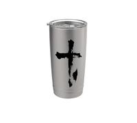 La Corse - Design Croix et Île de Beauté Gobelet isotherme en acier inoxydable double paroi