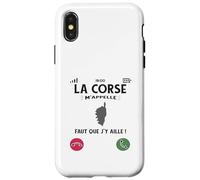 La Corse M’Appelle Faut Que J’Y Aille Humour Île De Beauté Coque pour iPhone X/XS