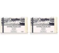 La Corvette - Lot de Pains de Savon Pur Blanc - Sans Parfum, Colorant ou Graisse Animale - 100% d'Origine Végétale - Multi-Usages Corps - 5x100g (Lot de 2)