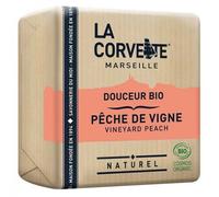 La Corvette Marseille Savon Douceur Bio Pêche de Vigne 100g
