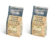 La Corvette Savon de Marseille en Paillettes, 750 g (Lot de 2)