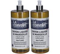 LA CORVETTE Savon liquide de Marseille nature Liquide 2x1000 ml