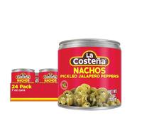 La Costeña Piments nacho jalapeno tranchés - Jalapenos marinés - Poivron Jalapeno - Piments forts - Nourriture mexicaine, guacamole, garnitures épicées de nacho et taco, enchiladas et salsa - 200 ml