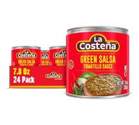 LA Costeña Salsa Verde | Salsa verte mexicaine avec tomatillos, jalapeños et chile de l'arbol poivron | chaleur moyenne | boîte de 220 ml (lot de 24)