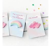 La Couleur De L'arc-En-Ciel Nuage Bloc-Notes Notes Autocollantes Bloc-Notes Papeterie Papeterie Fournitures Scolaires