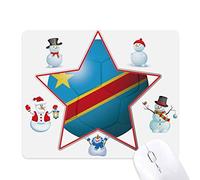 la coupe du monde de football congo drapeau national le bonhomme de neige étoile tapis de souris