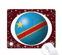 la coupe du monde de football congo drapeau national tapis de souris en hiver flocon de neige
