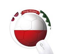 la coupe du monde de football en pologne le drapeau national tapis de souris en caoutchouc de sapin de noël