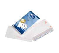 LA COURONNE Paquet 50 Enveloppes Precasees 80G Format Dl 110X220Mm Autoadhesive Velin Blanc