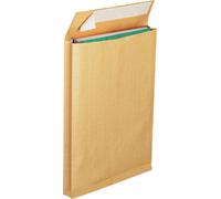 La Couronne Pochette kraft brun armé A4 à soufflets 130 g auto-adhésive Paquet de 25