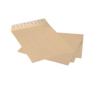 La Couronne Pochette kraft armé brun PEFC C4 - 229 x 324 mm 130g sans fenêtre - Sans soufflet - Autocollante bande protectrice - Lot de 250
