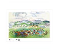 La Course À Goodwood Raoul Dufy Impression d'art vintage Exposition d'art impressionnisme Art mural moderne Décoration d'intérieur minimaliste A4 (impression uniquement) - 29,7 x 21 cm